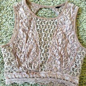 ***🛍️ 4 for $15*** Light Pink Lace Crop Top Lingerie